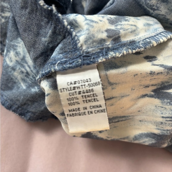 Velvet Heart Aiden Indigo Tie Dye Pullover High Low Tunic - Picture 6 of 8